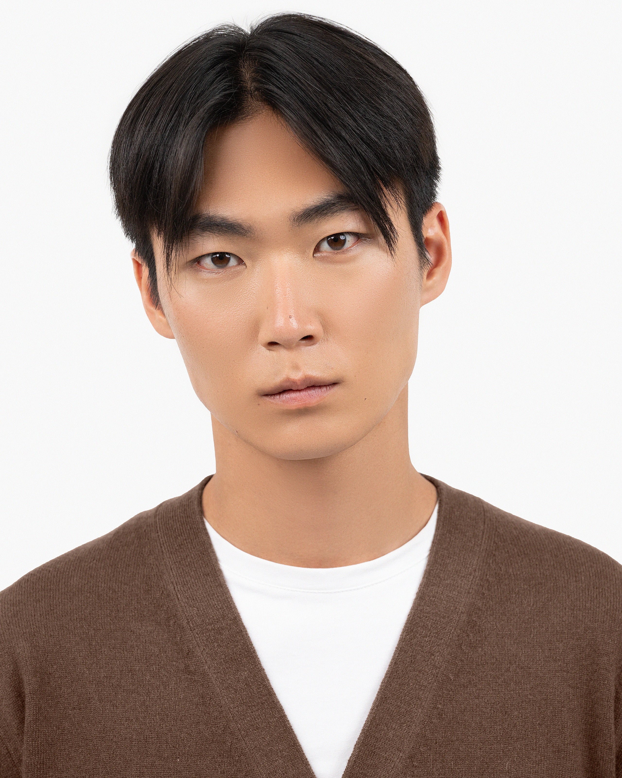 Men's Classic Cardigan - Brown Cashmere