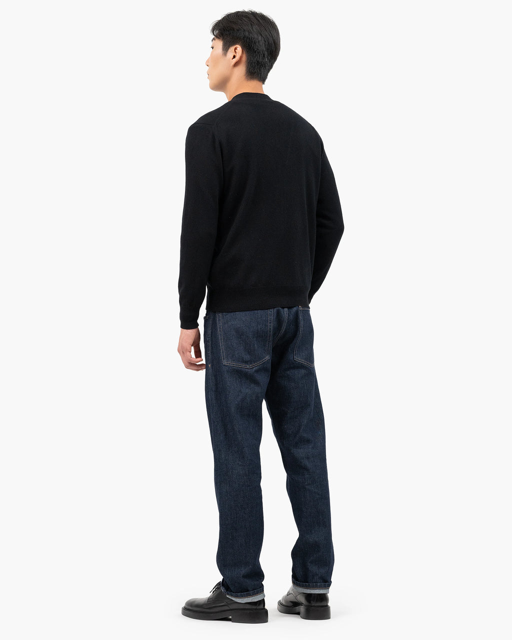 Men's Classic Cardigan - Black Cashmere