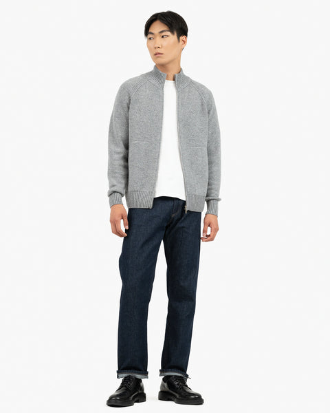 Men's Ampezzo Zip Cardigan - Medium Grey Cashmere