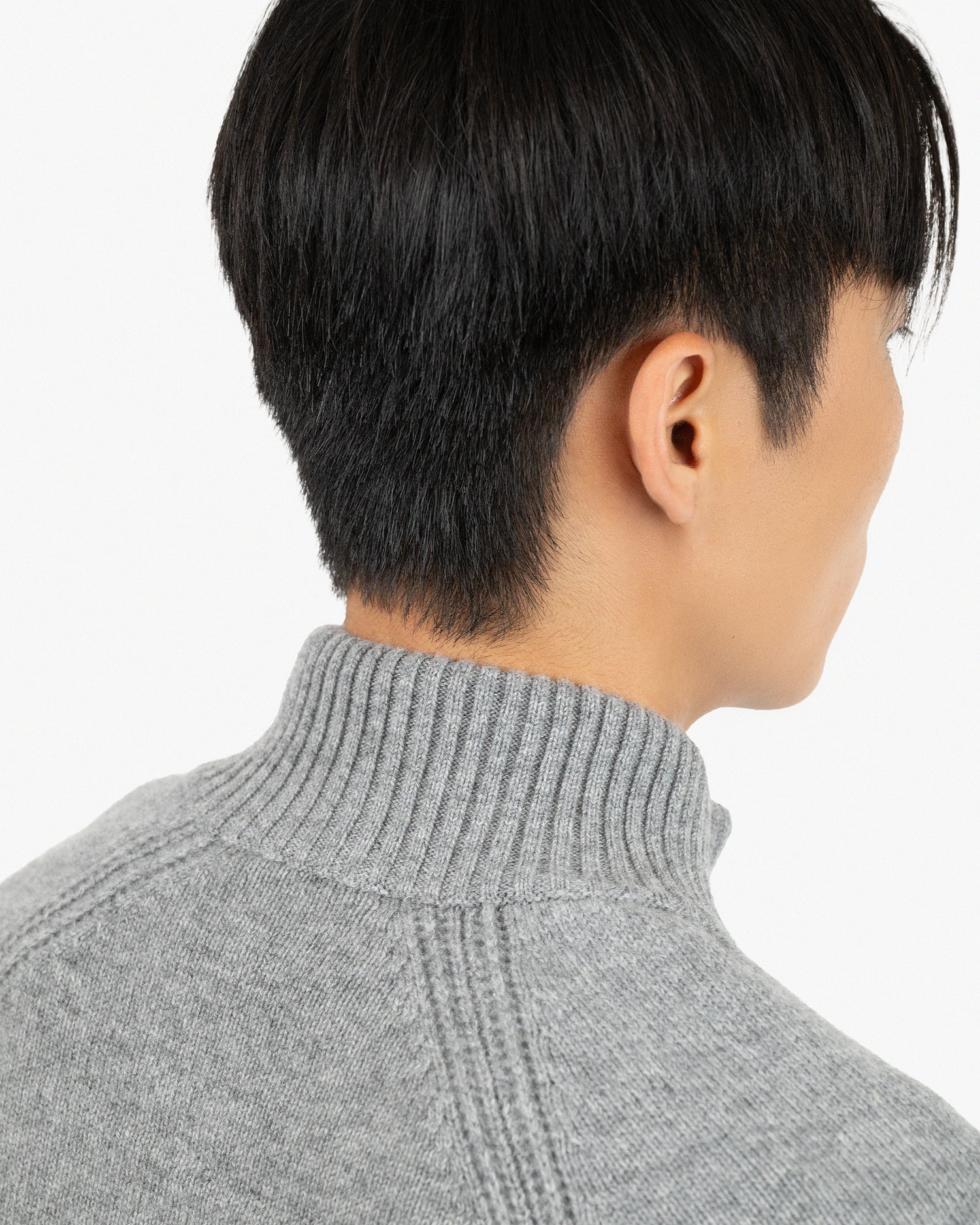 Ampezzo Kaschmir Strickjacke Herren Mittelgrau MaisonCashmere