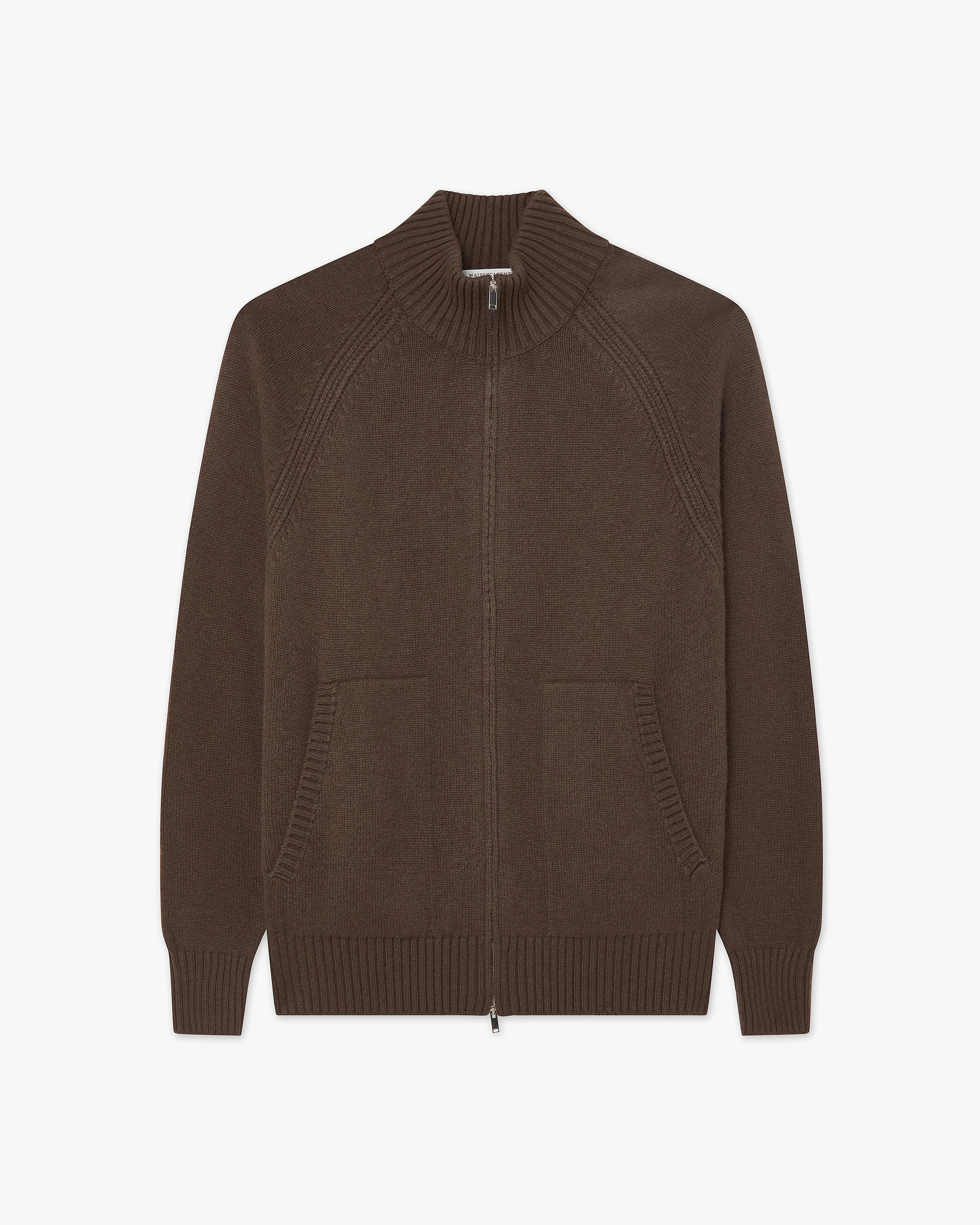 Men's Ampezzo Zip Cardigan - Brown Cashmere