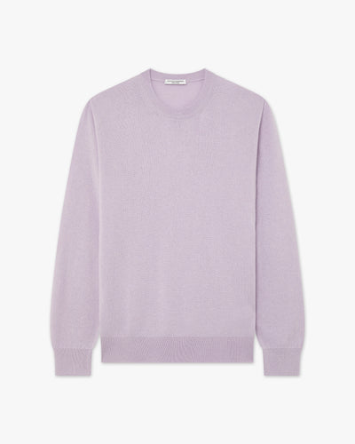 Men's Classic Crew Neck Sweater - Lilac Cashmere
