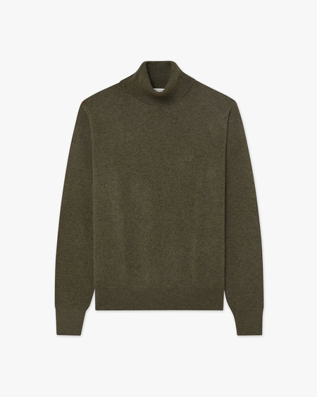 Men's Classic Turtleneck Sweater Green - Main Image