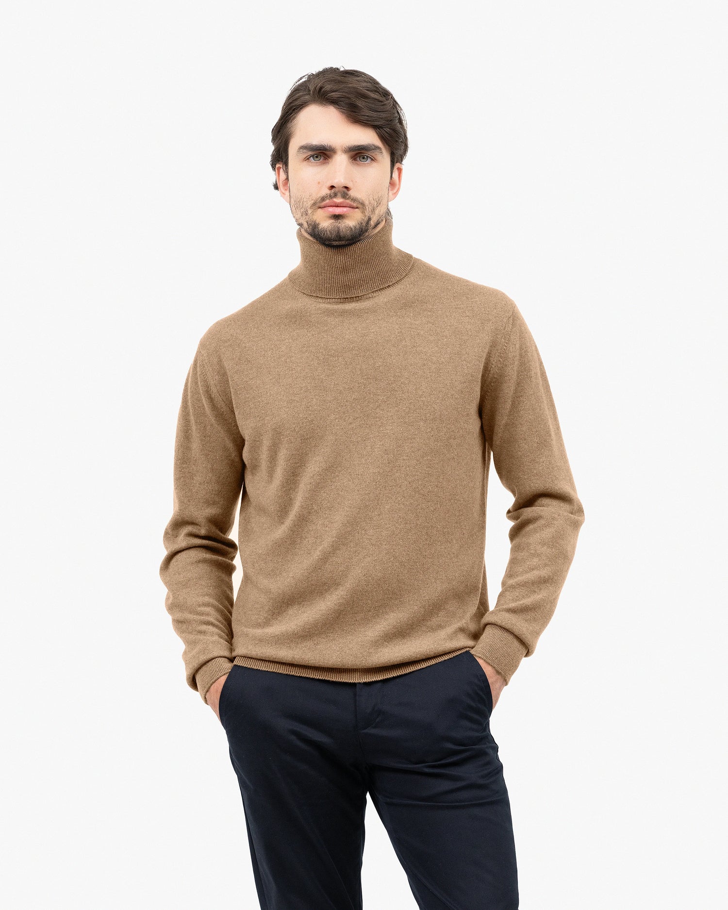 Dolcevita Cashmere Uomo Classic Marrone Chiaro MaisonCashmere