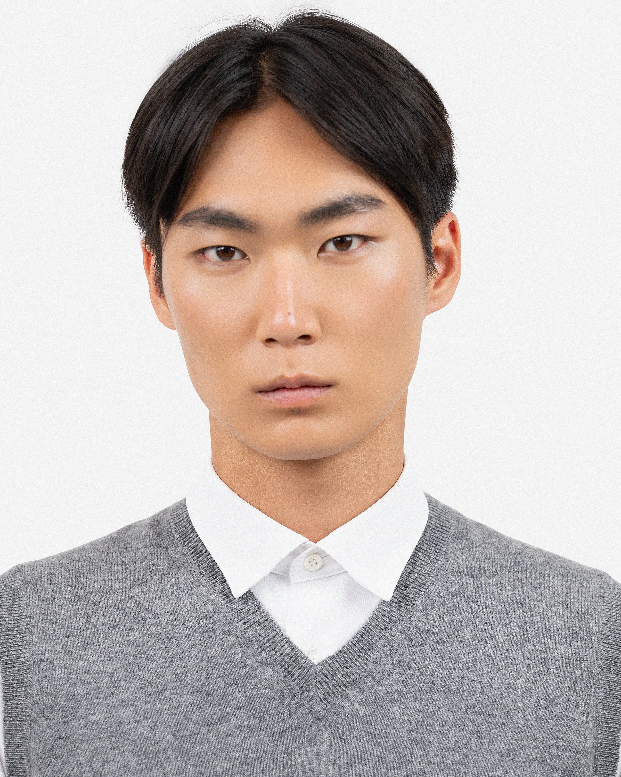 Men's Classic V-Neck Vest - Medium Grey Cashmere