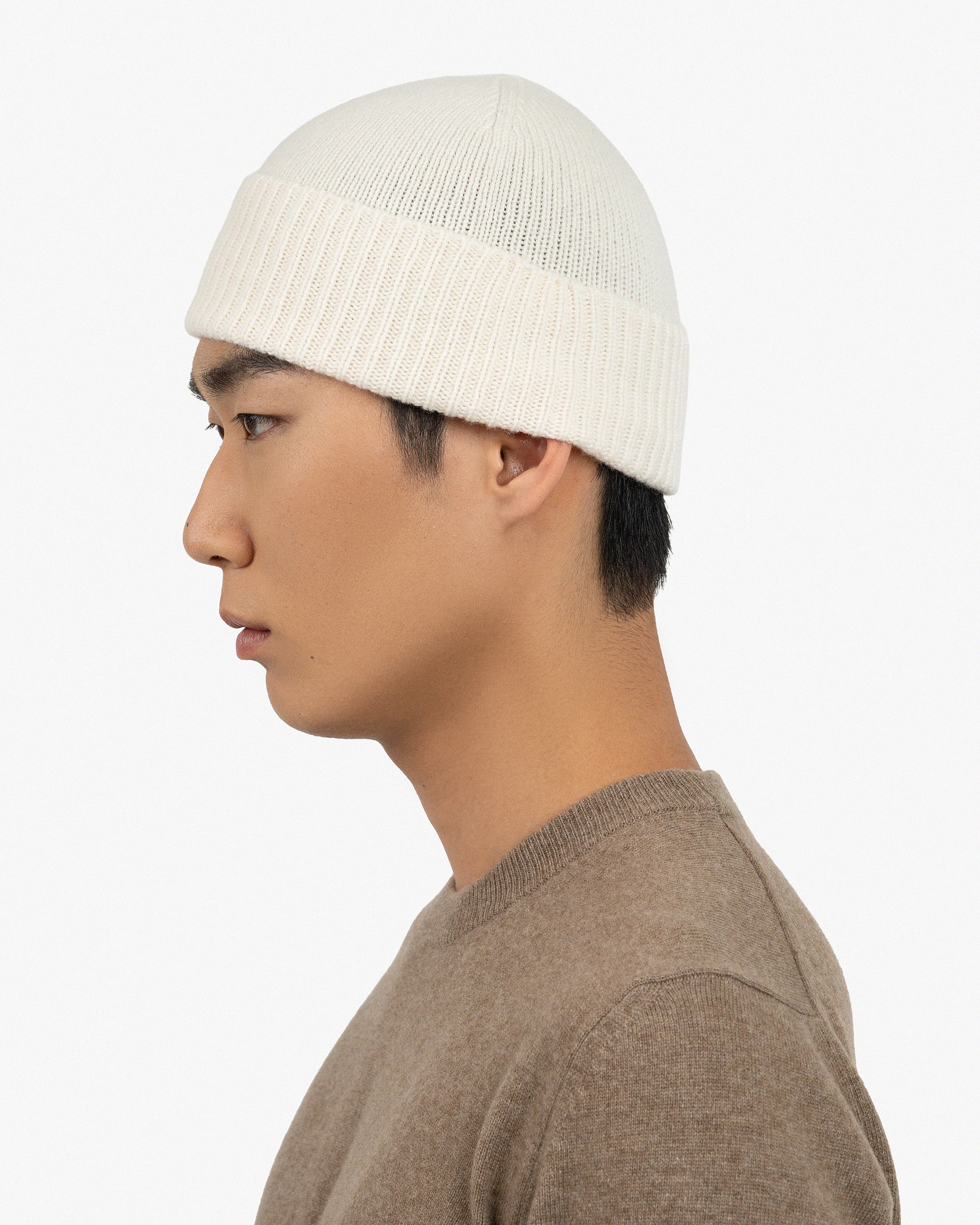 Men's Essential Hat - White Cashmere