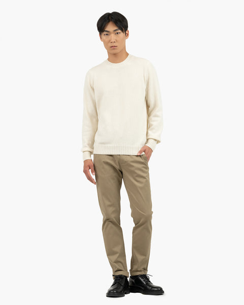 Men's Faloria Crew Neck Sweater - White Cashmere