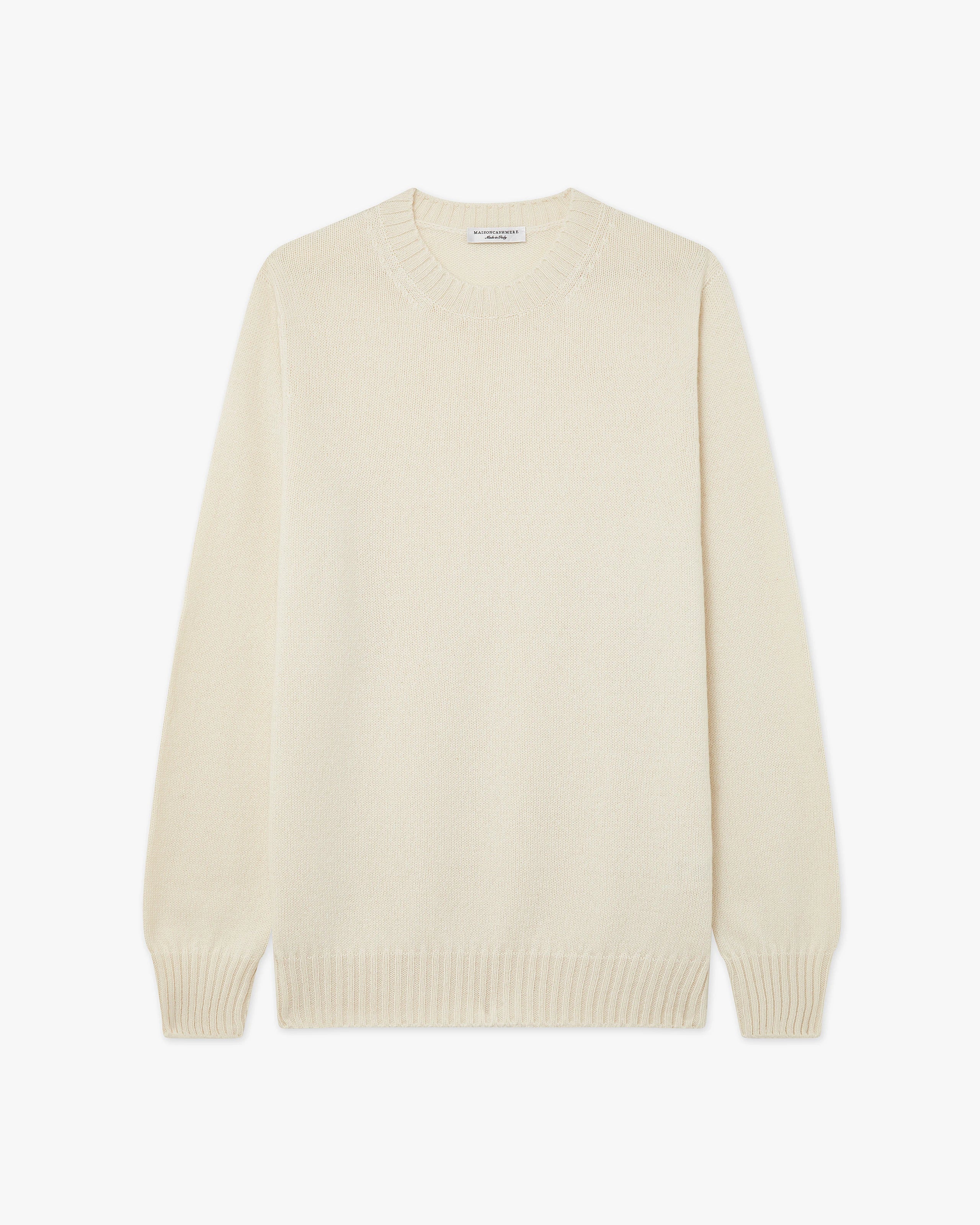 Men's Faloria Crew Neck Sweater - White Cashmere