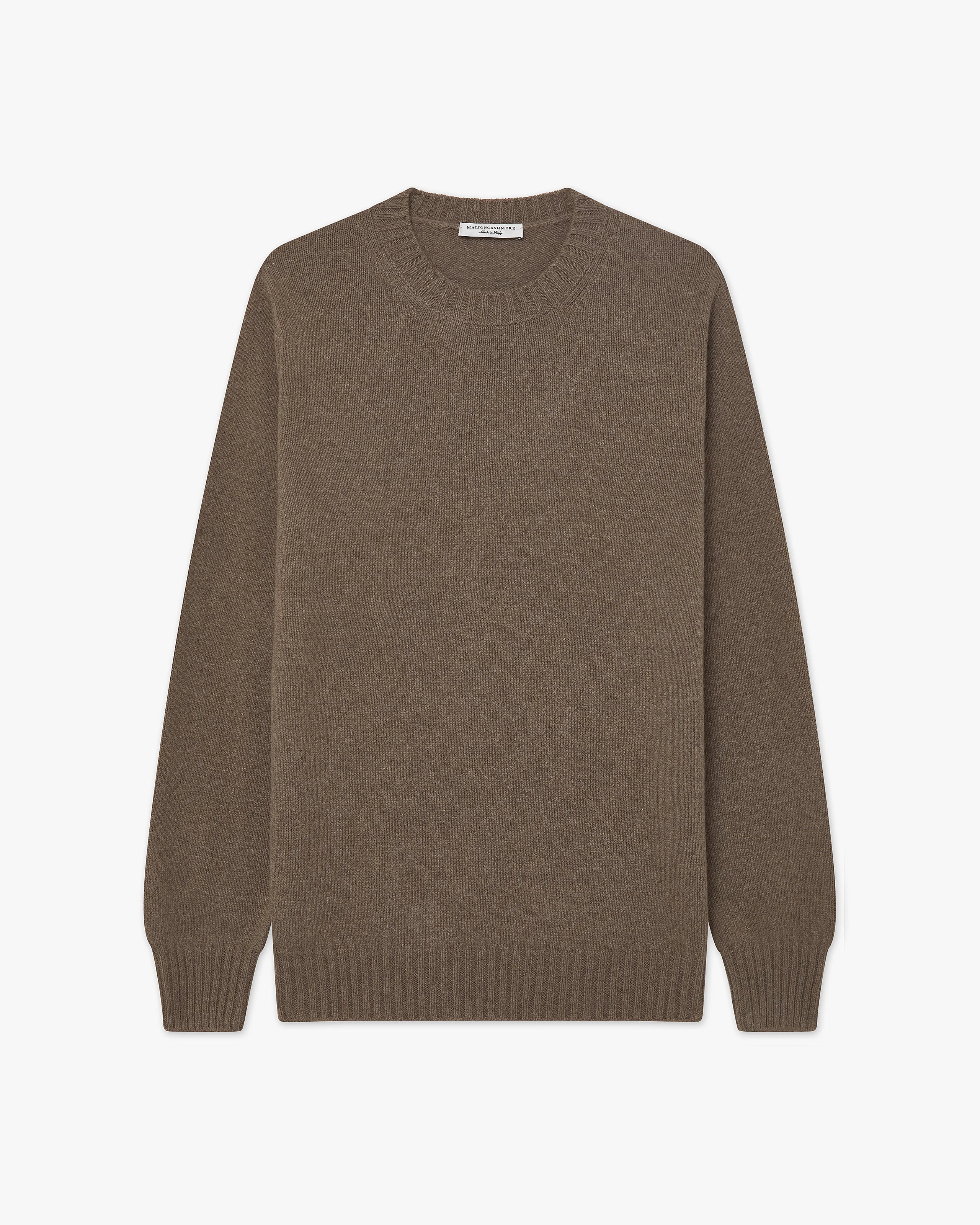 Men's Faloria Crew Neck Sweater - Brown Cashmere