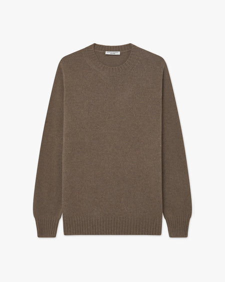 Men's Faloria Crew Neck Sweater - Brown Cashmere