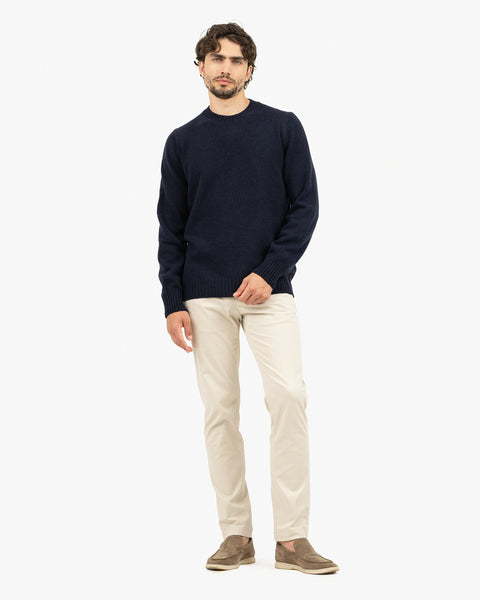 Men's Faloria Crew Neck Sweater - Blue Cashmere