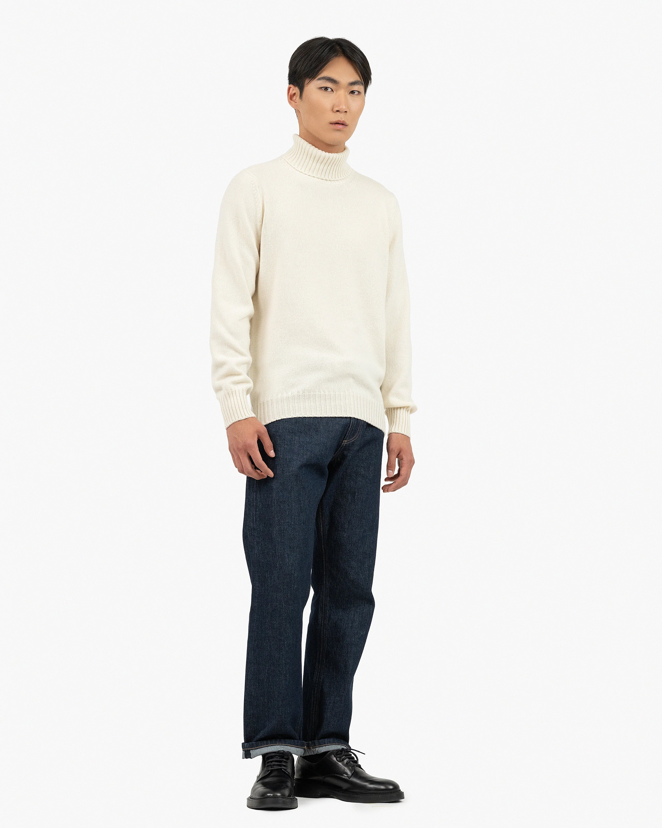 Men's Faloria Turtleneck Sweater - White Cashmere
