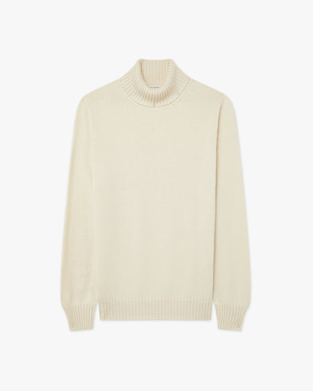 Men's Faloria Turtleneck Sweater - White Cashmere