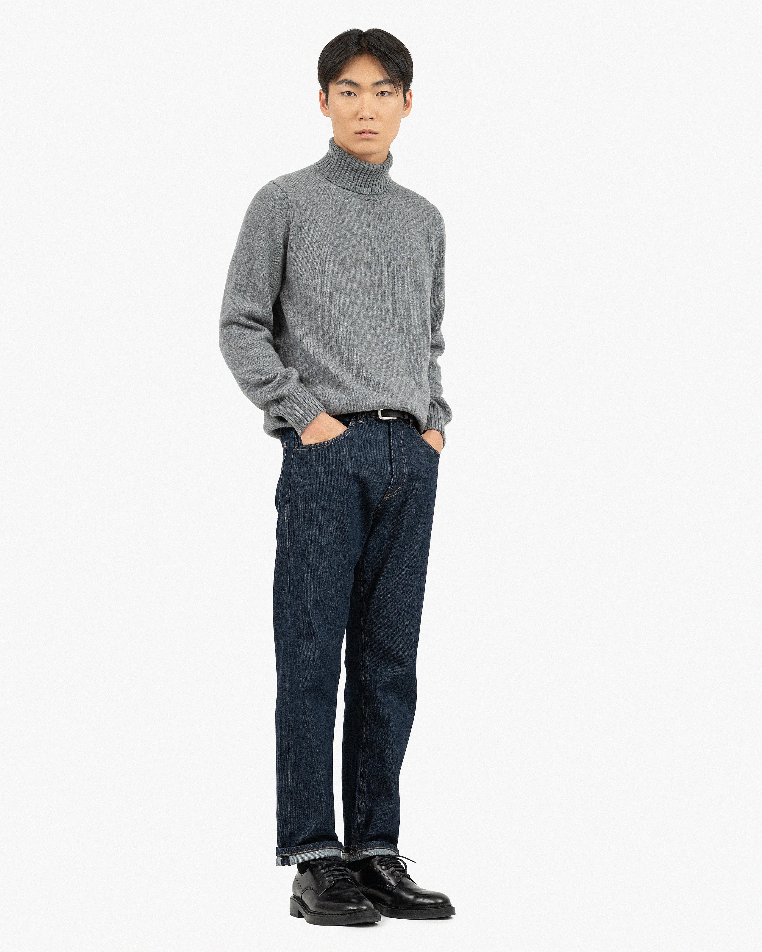 Men's Faloria Turtleneck Sweater - Grey Cashmere
