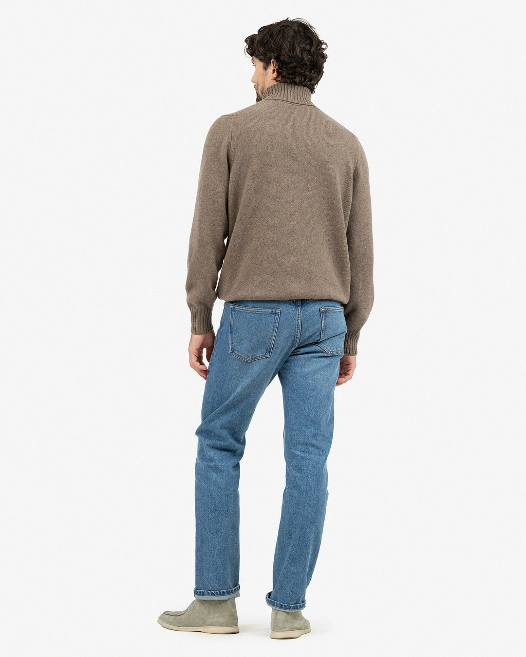 Men's Faloria Turtleneck Sweater - Brown Cashmere