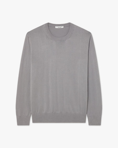 Men's Giza Crew Neck Sweater - Grey Cotone