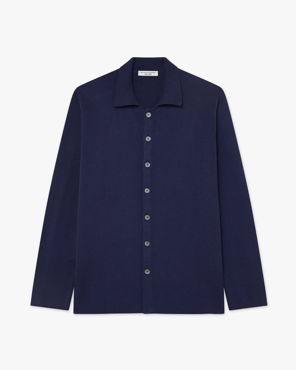 Men's Giza Knit Shirt - Night Blue Cotone
