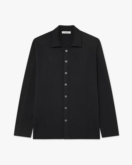 Men's Giza Knit Shirt - Black Cotone