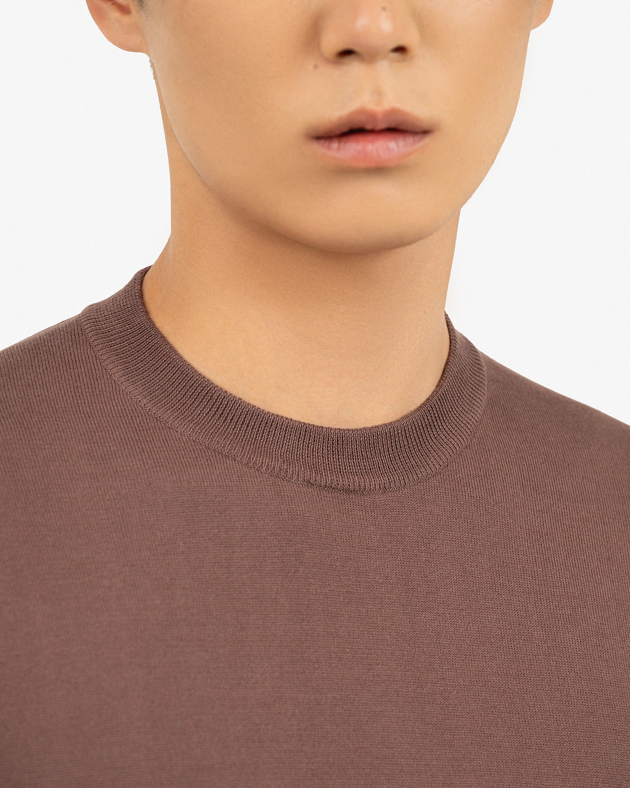 Men's Giza Maxi Tee - Brown Cotone