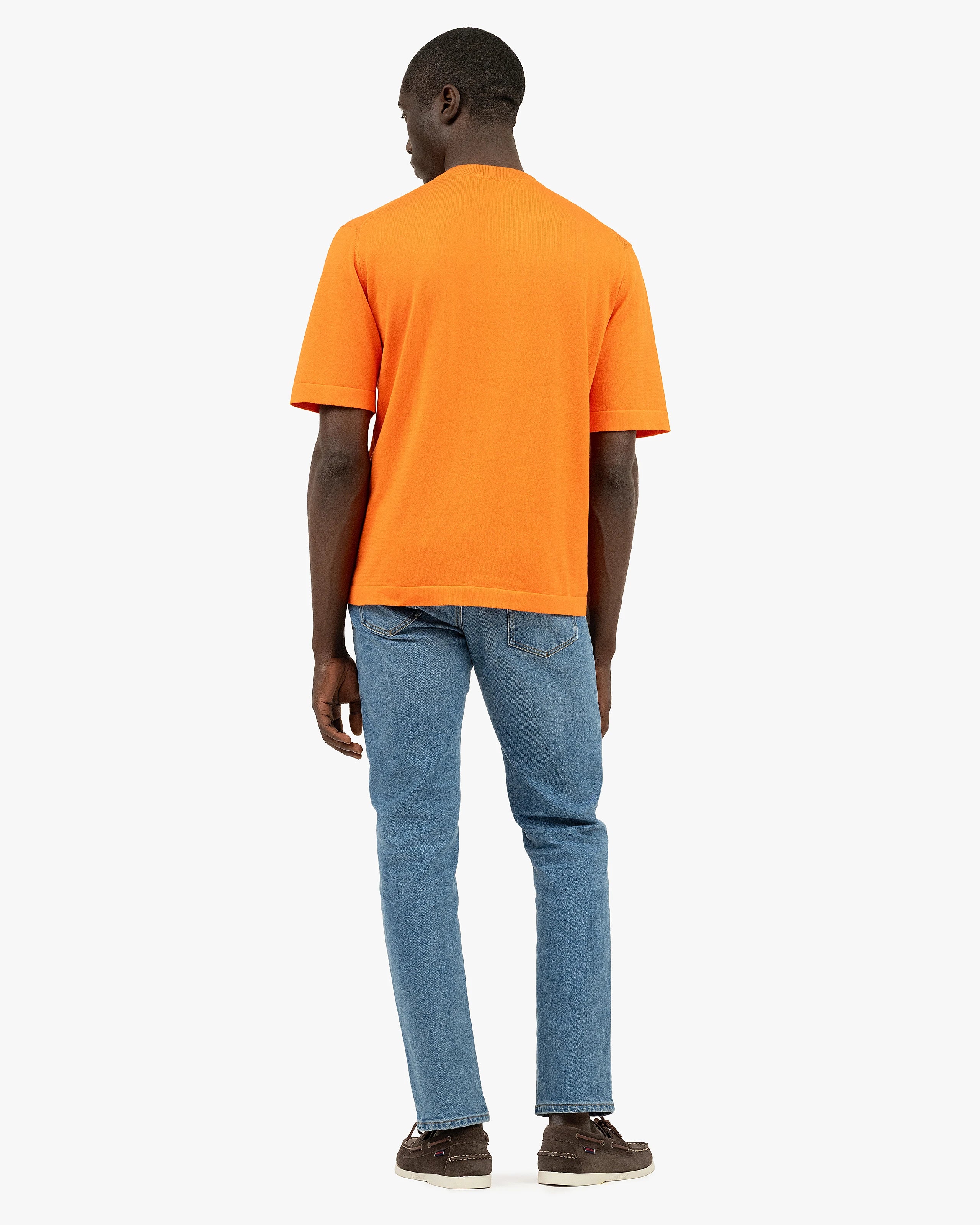 Men's Giza Maxi Tee - Orange Cotone