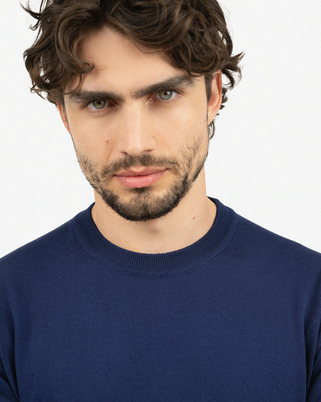 Men's Giza Maxi Tee - Night Blue Cotone