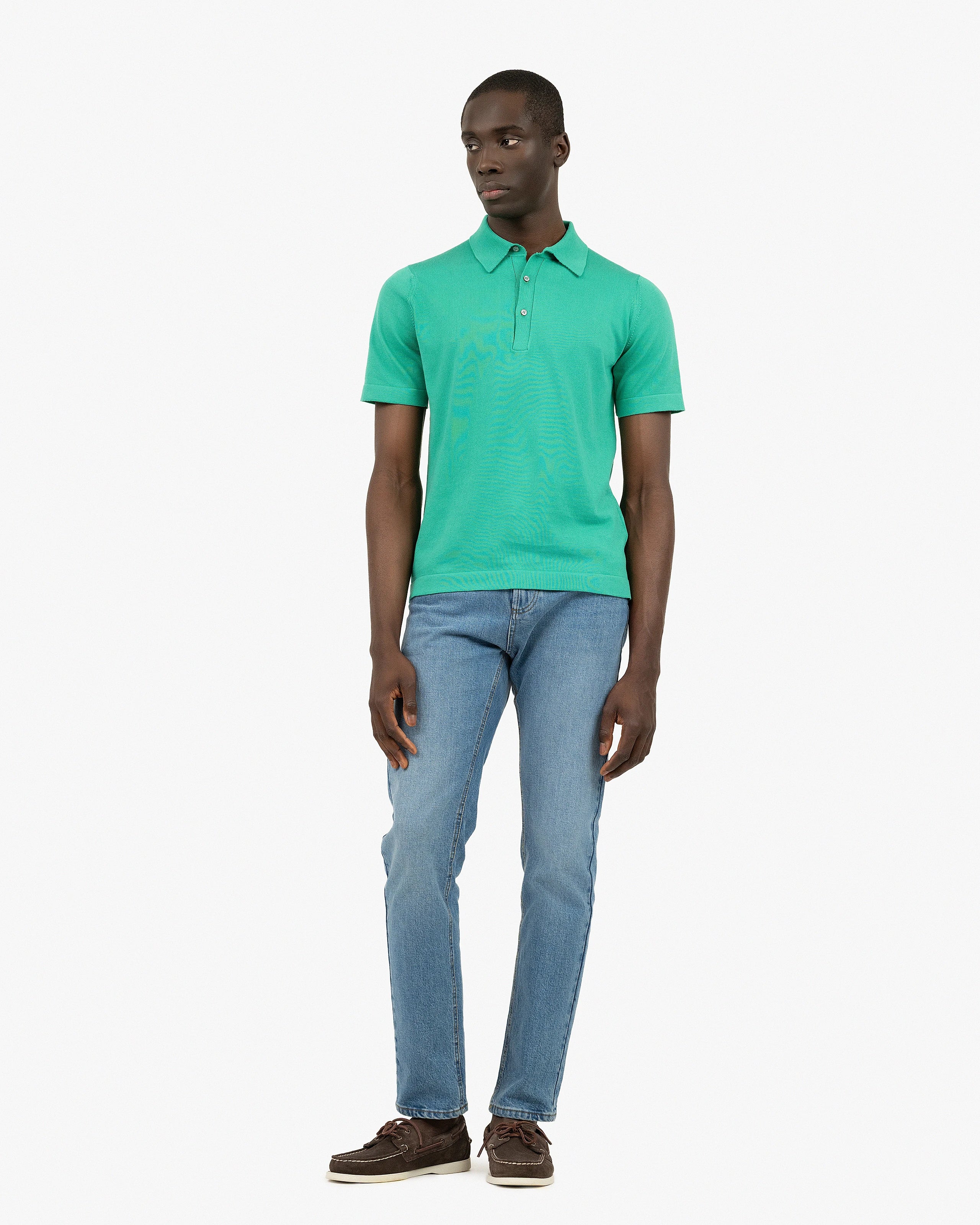 Men's Giza Polo T-Shirt - Green Cotone