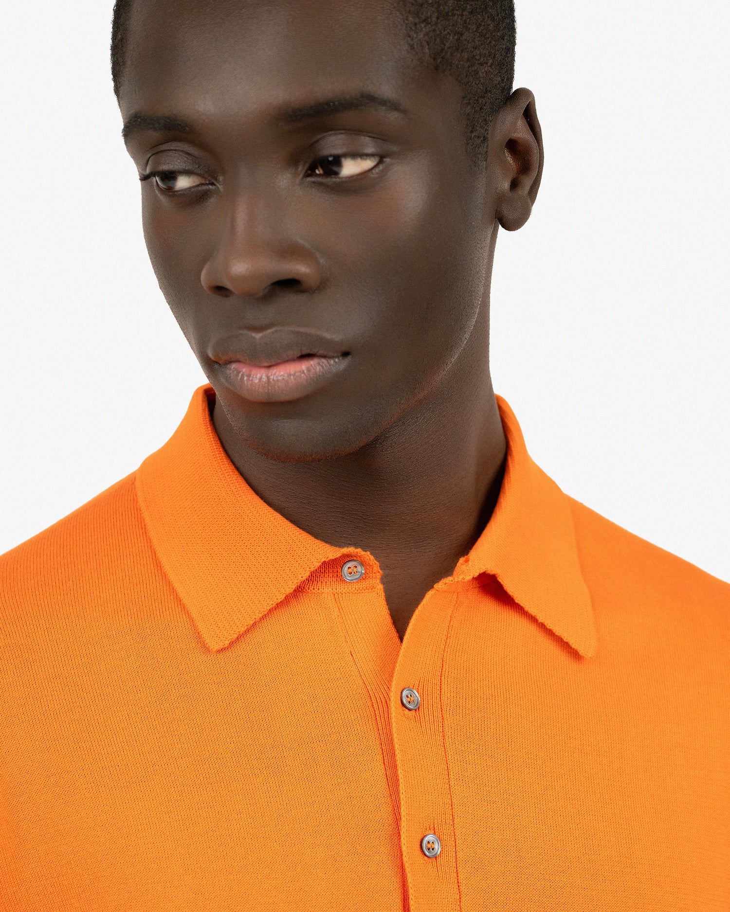 Men's Giza Polo T-Shirt - Orange Cotone