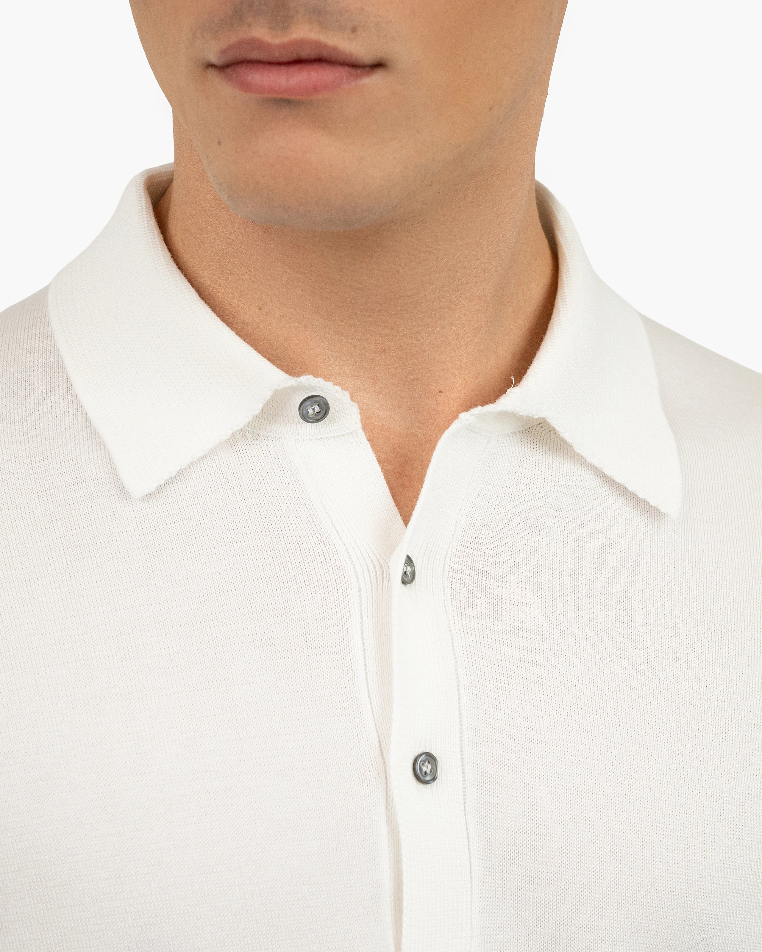Men's Giza Polo T-Shirt - White Cotone