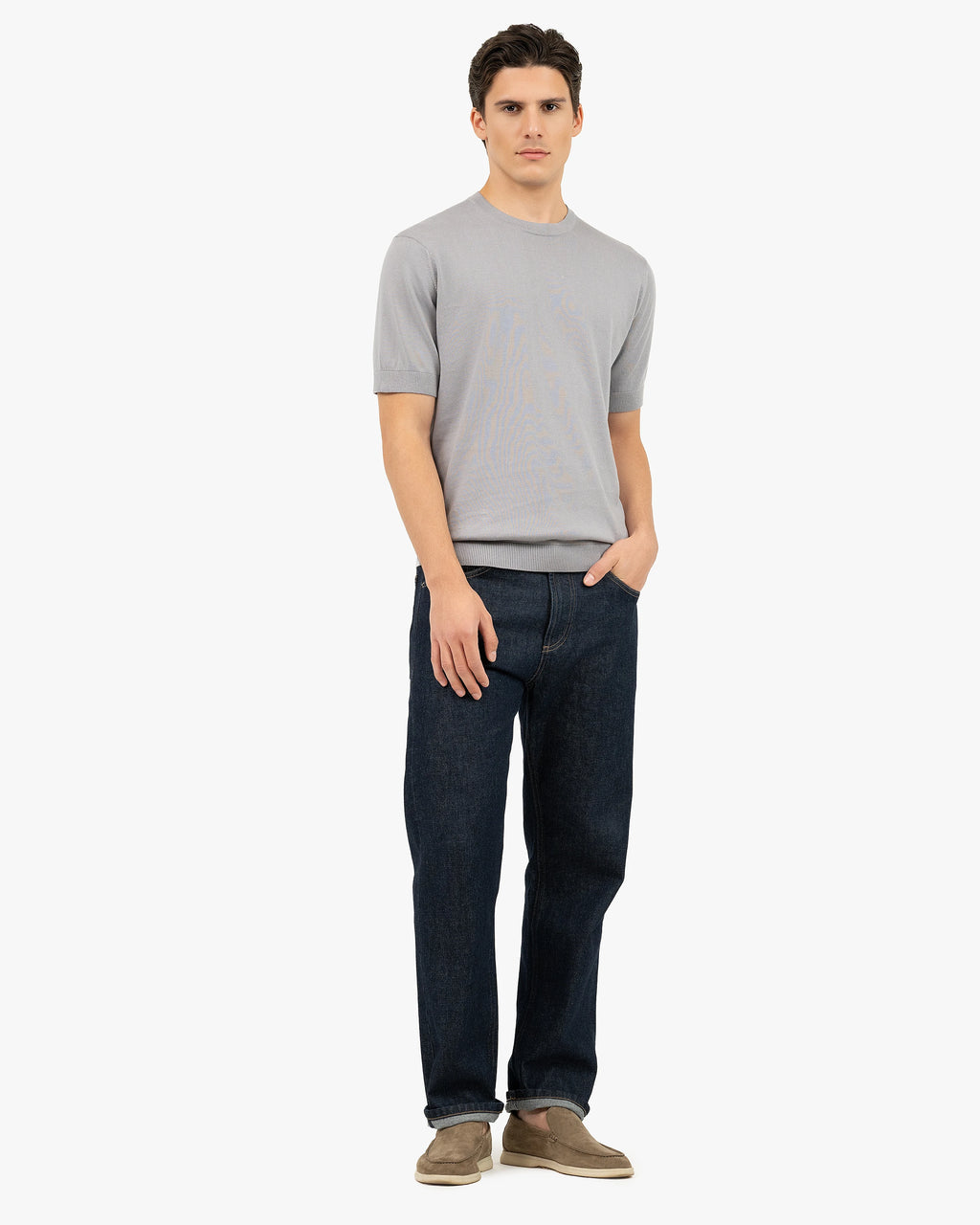 Men's Giza Tee - Grey Cotone