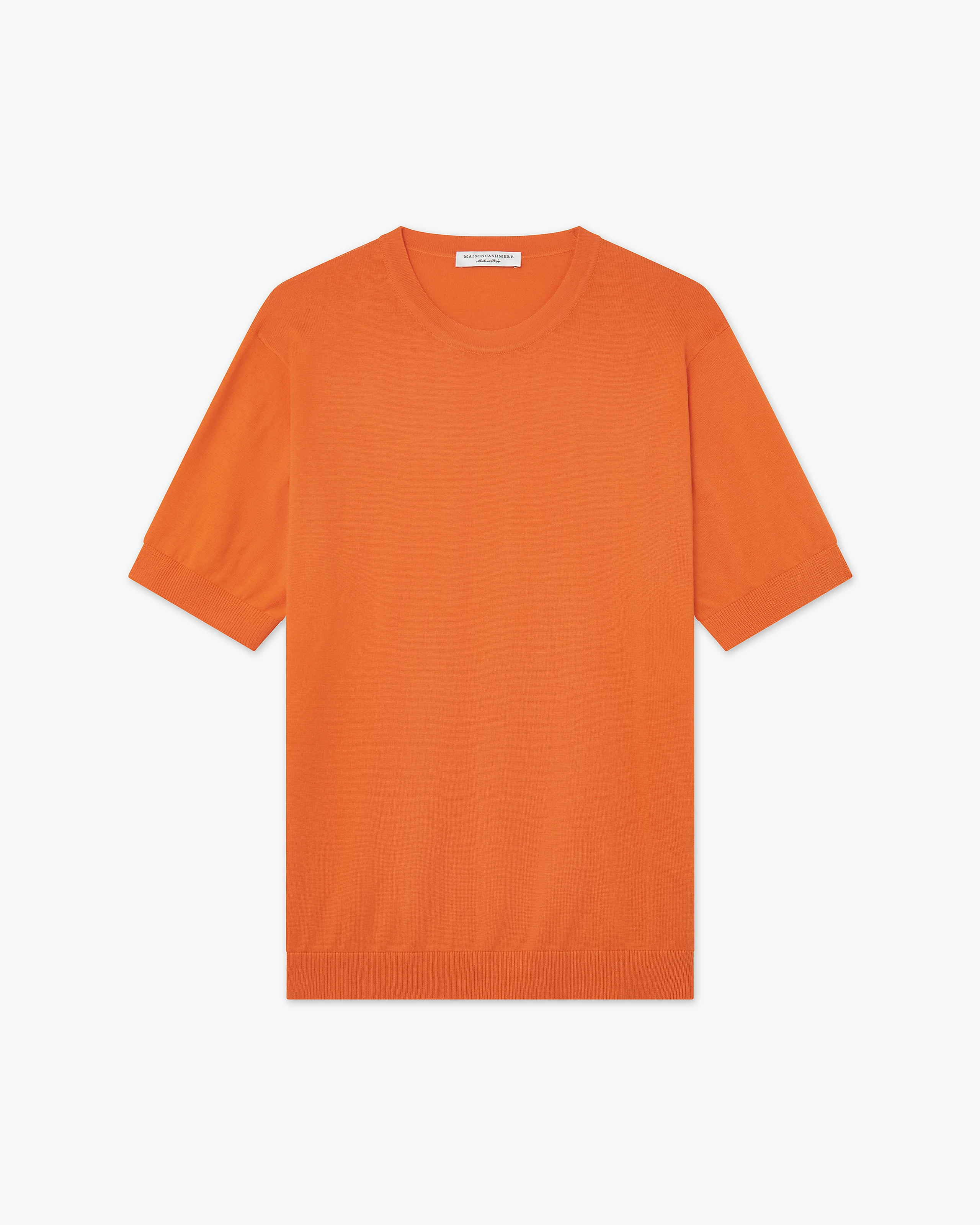 Men's Giza Tee - Orange Cotone