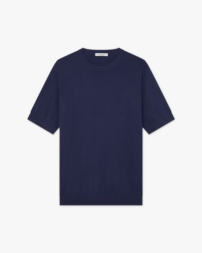 Men's Giza Tee - Night Blue Cotone