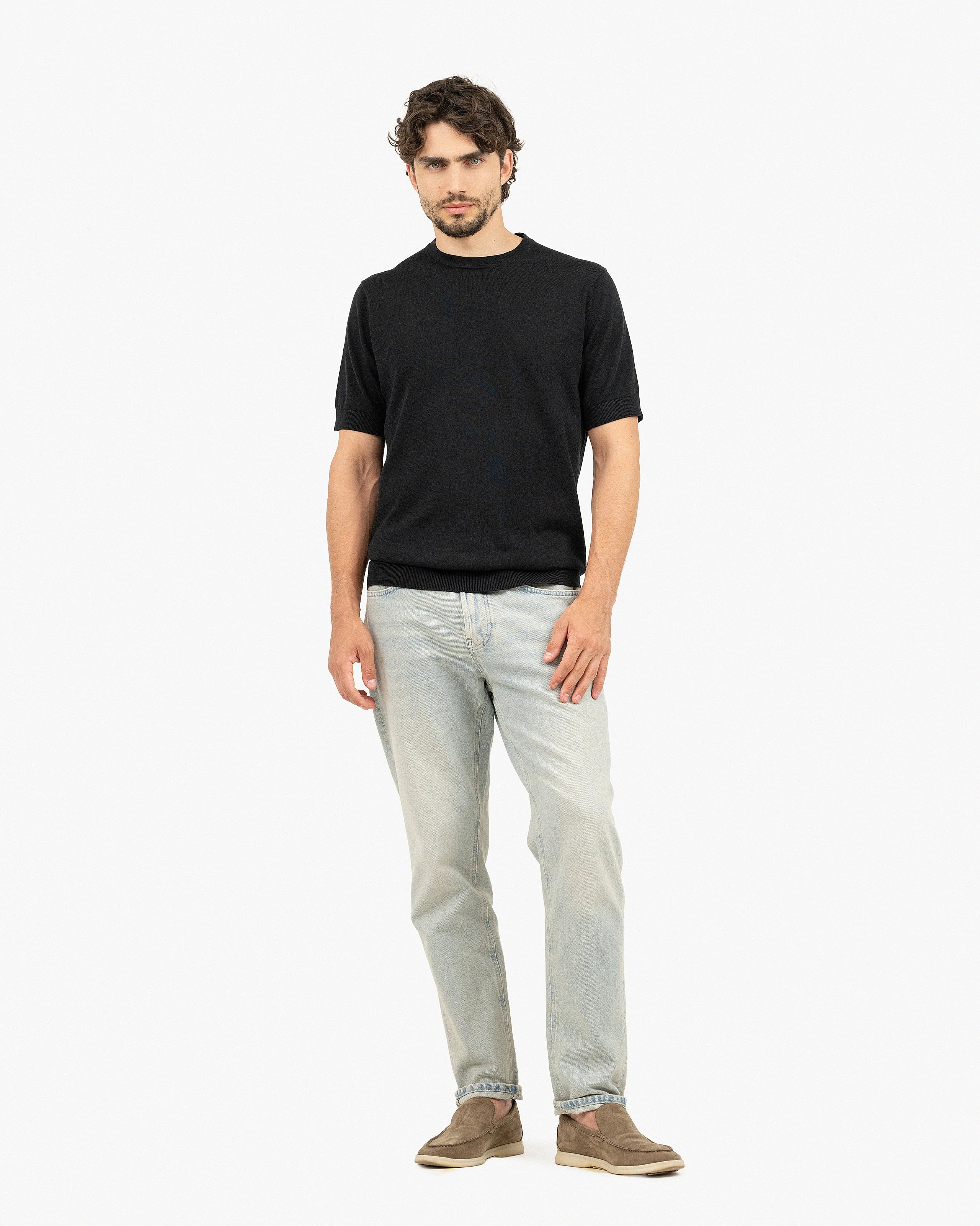 Men's Giza Tee - Black Cotone