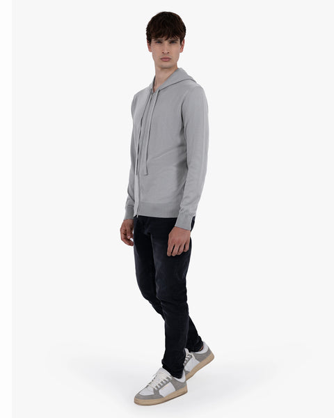 Men's Giza Zip Hoodie - Grey Cotone