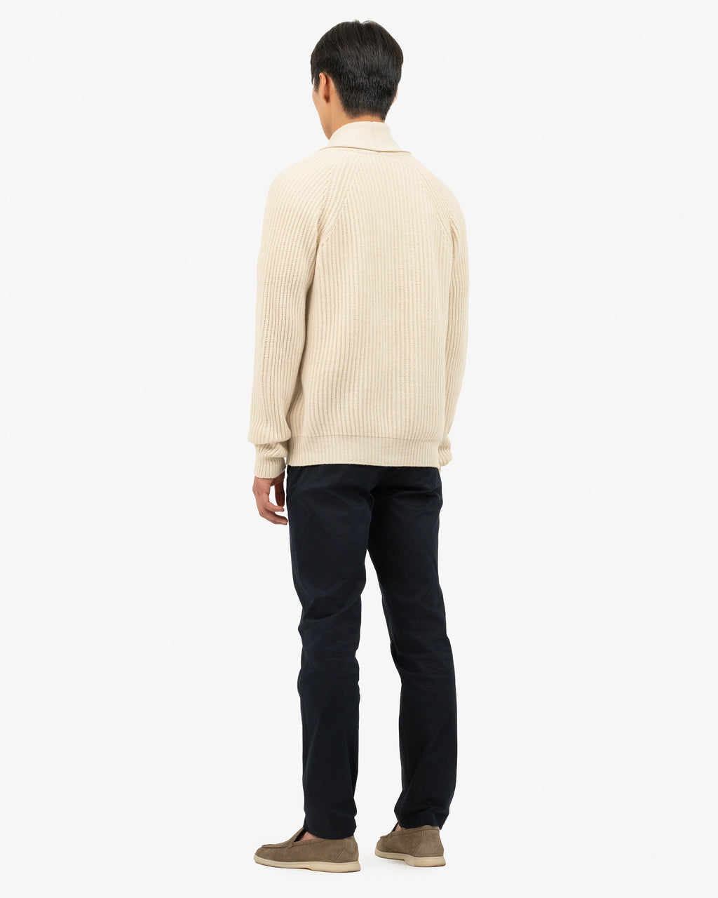 Men's Gleneagles Cardigan - Light Beige Cashmere