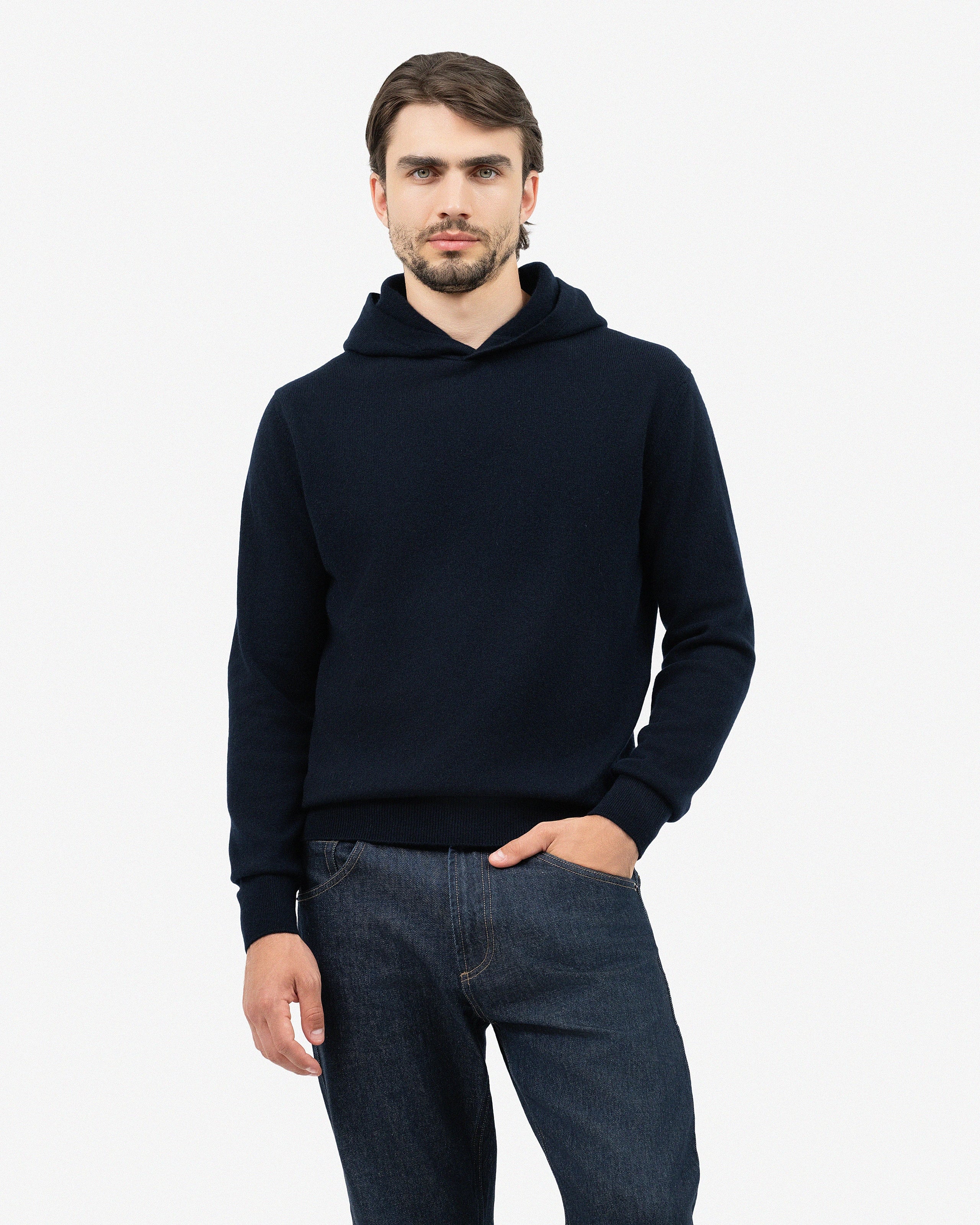 Men's Gramercy Hoodie - Night Blue Cashmere
