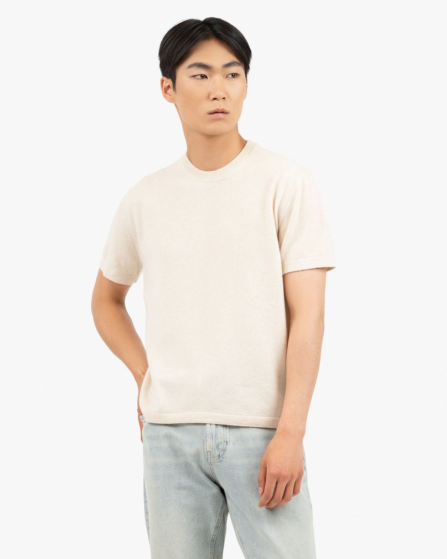 Men's Gramercy Tee - Light Beige Cashmere