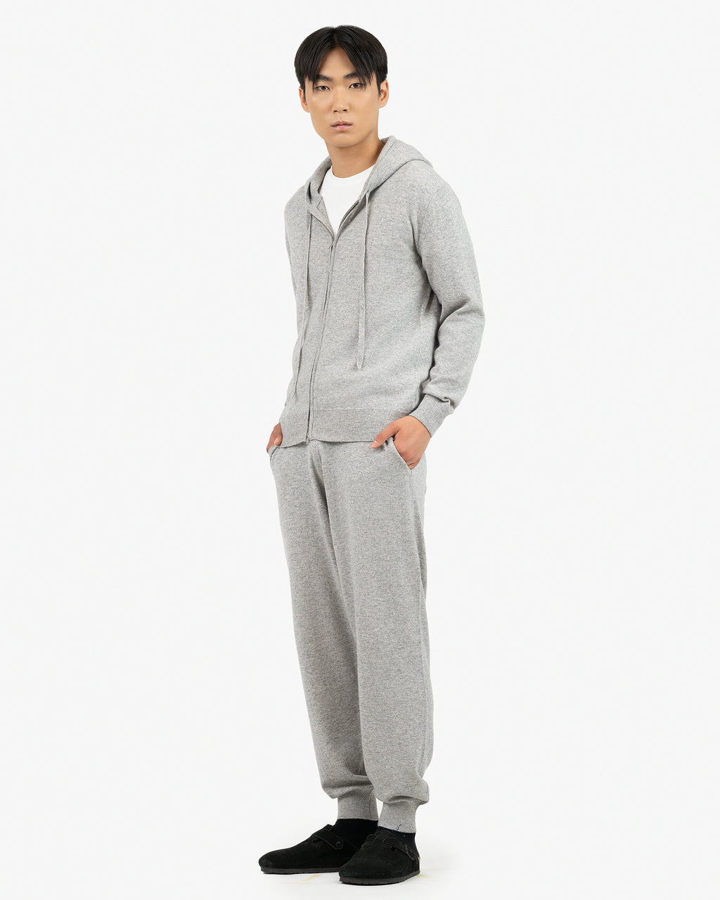 Men's Gramercy Zip Hoodie - Light Grey Cashmere