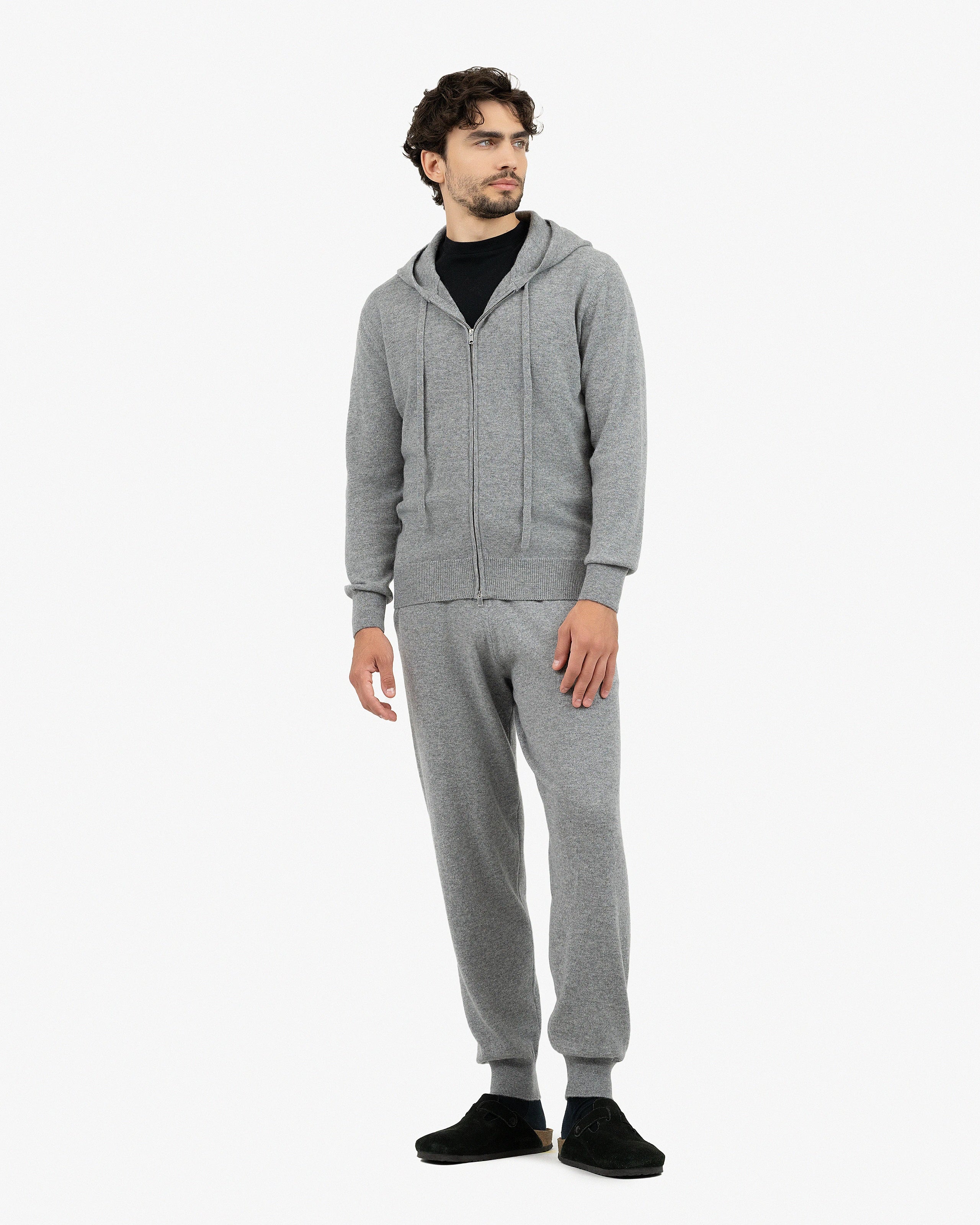 Men's Gramercy Zip Hoodie - Medium Grey Cashmere
