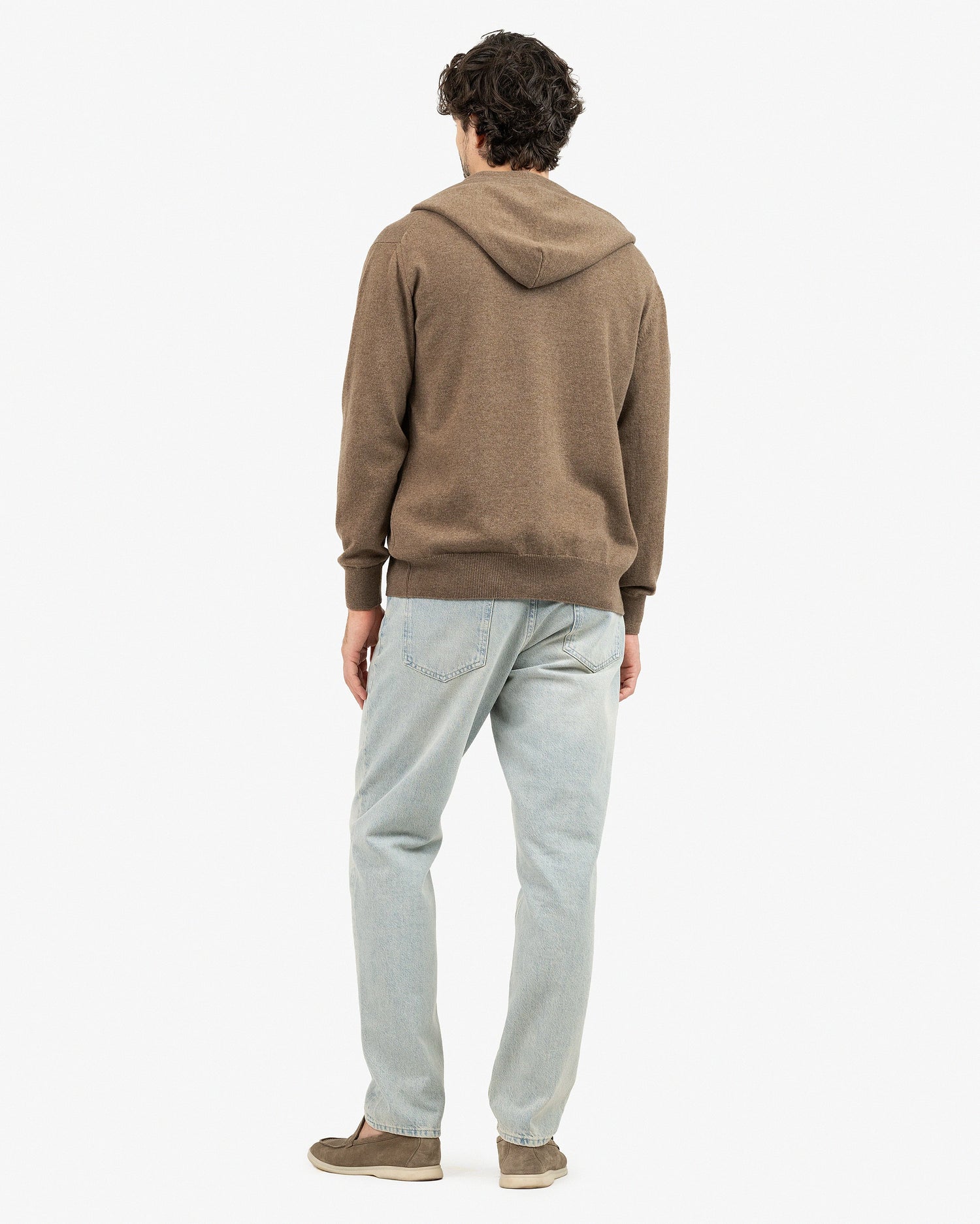 Men's Gramercy Zip Hoodie - Light Brown Cashmere