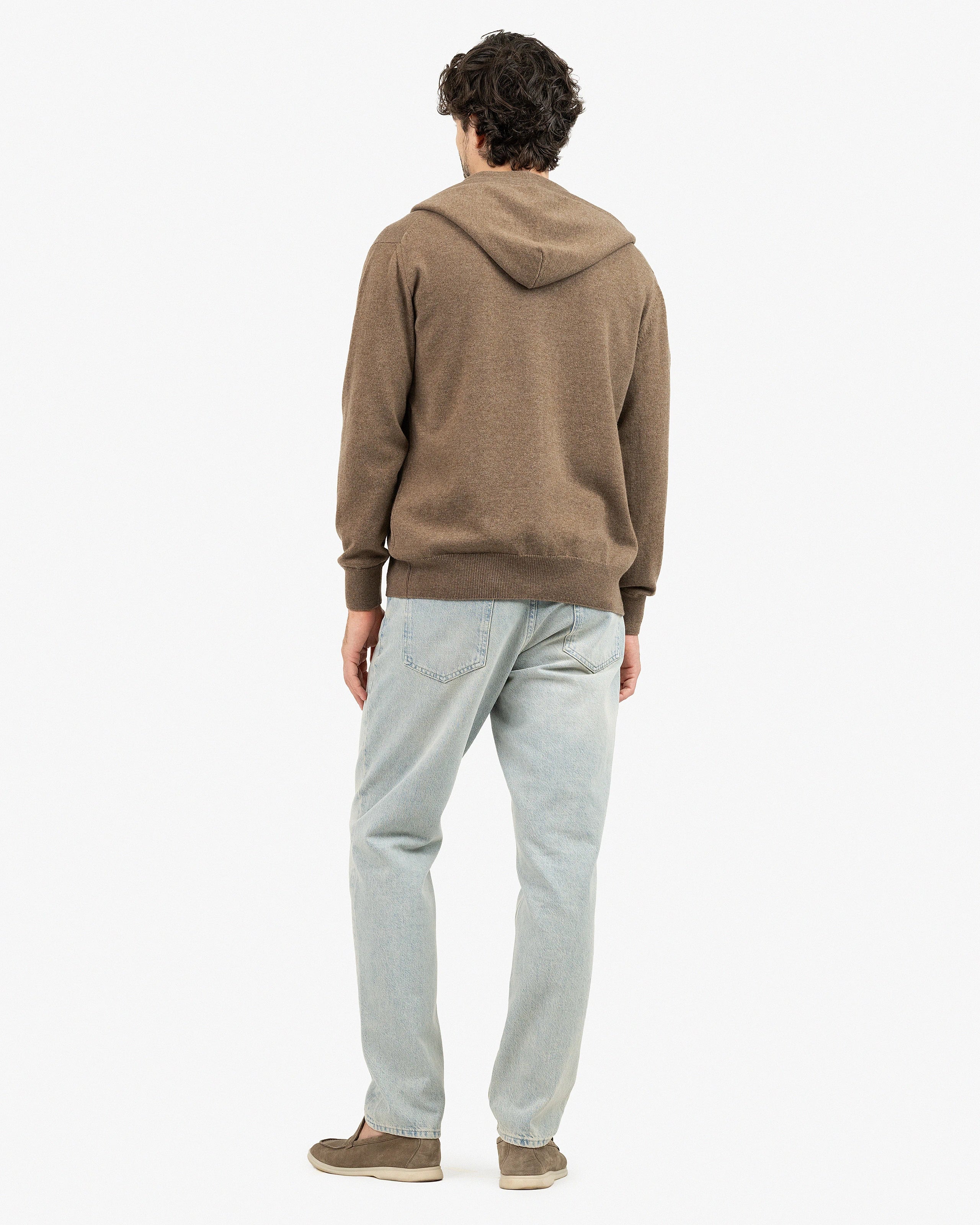 Men's Gramercy Zip Hoodie - Light Brown Cashmere