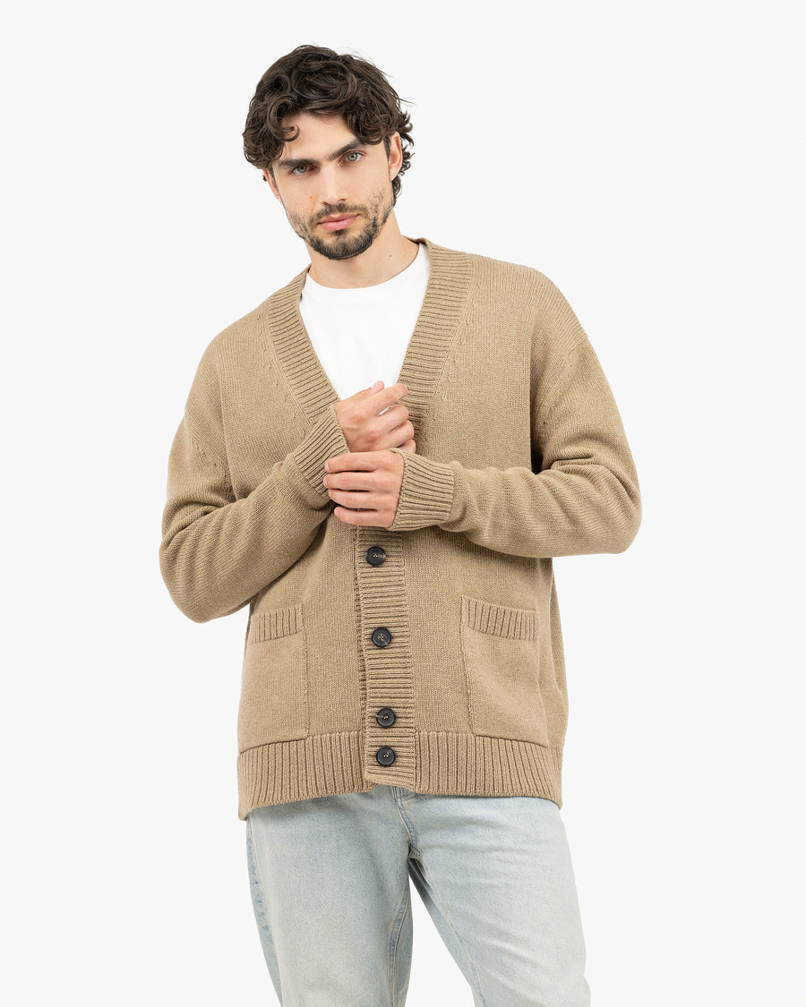 Men's Moritz Maxi Cardigan - Hazelnut Merino