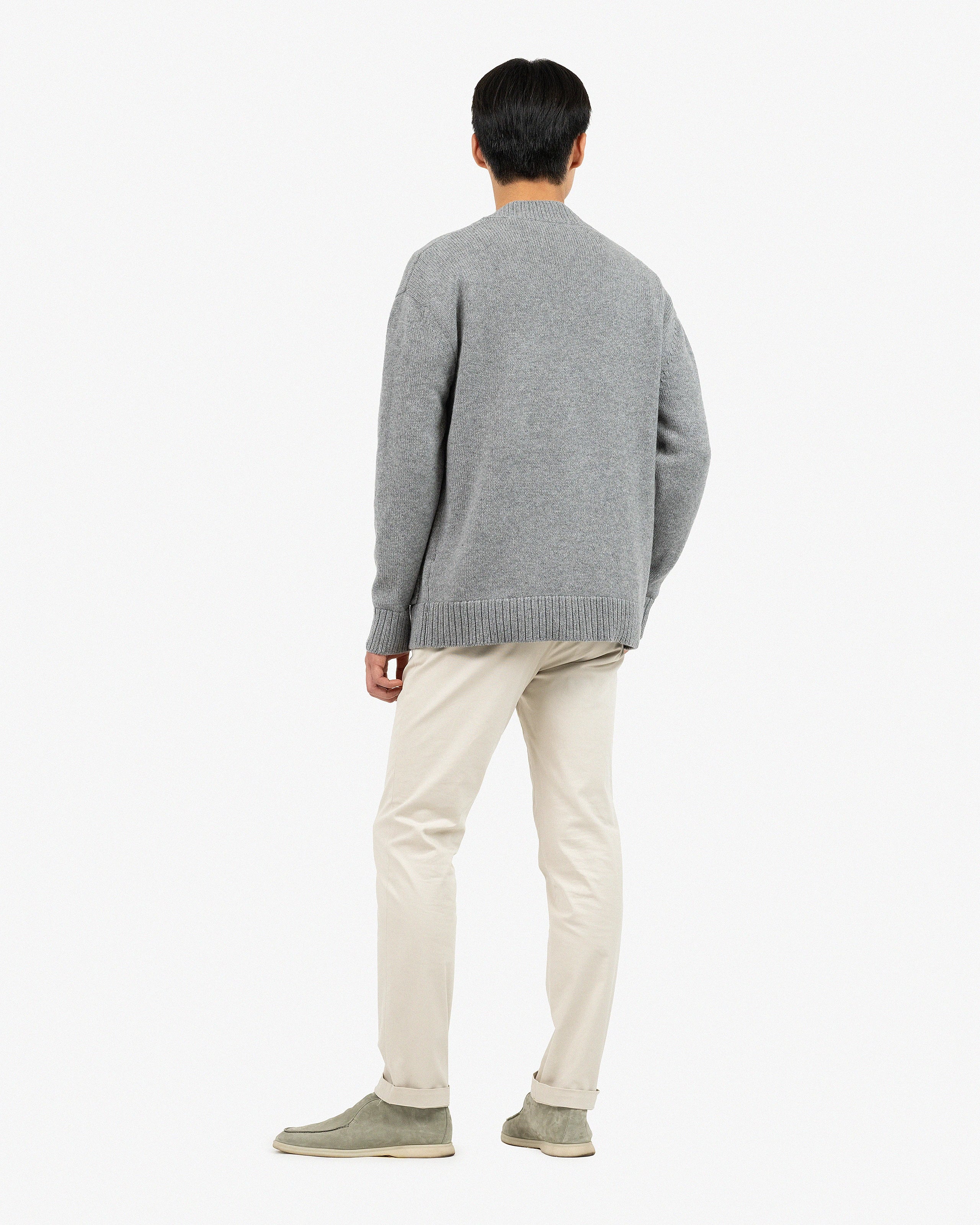 Men's Moritz Maxi Cardigan - Grey Merino