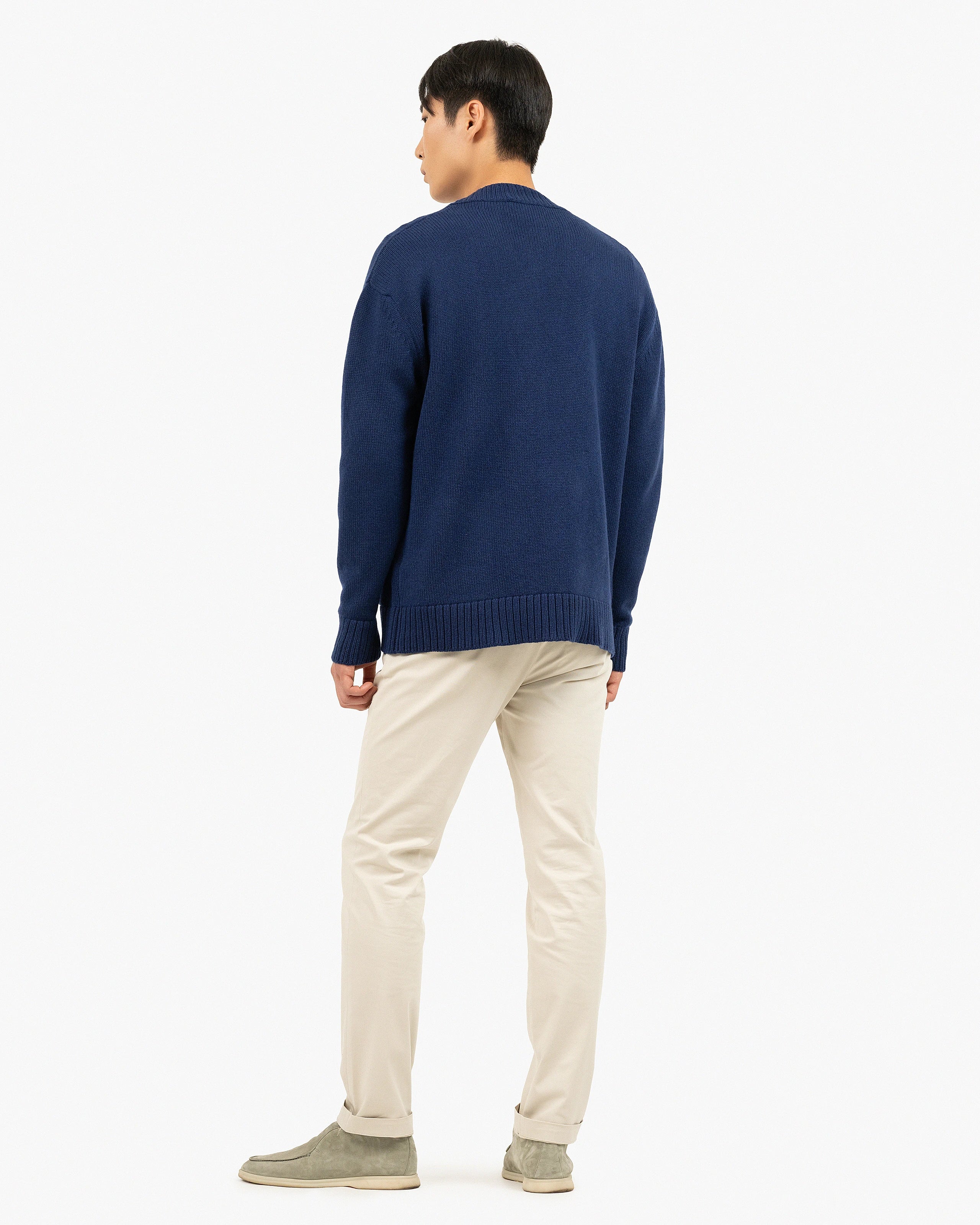 Men's Moritz Maxi Cardigan - Blue Merino