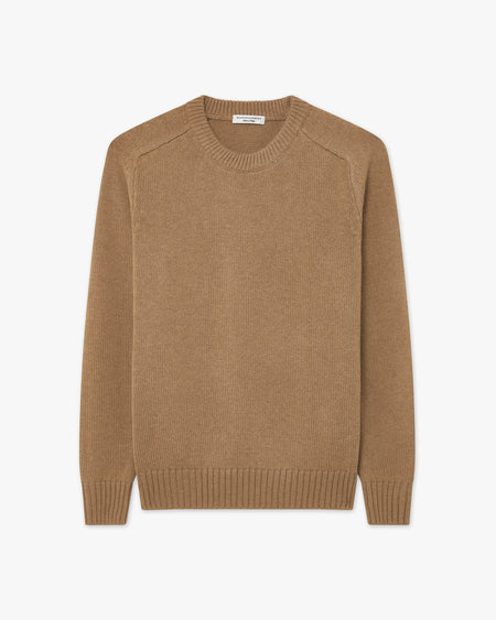 Men's Moritz Crew Neck Sweater - Hazelnut Merino