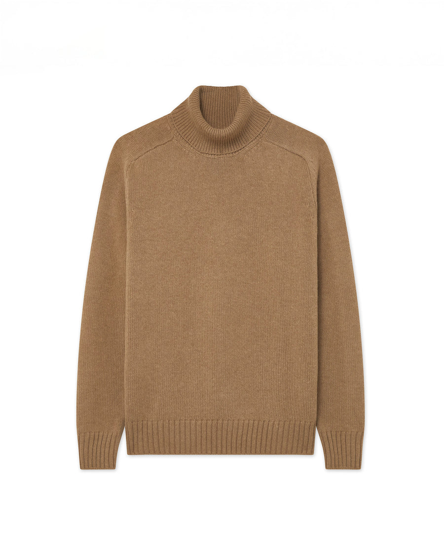 Men's Moritz Turtleneck Sweater - Hazelnut Merino