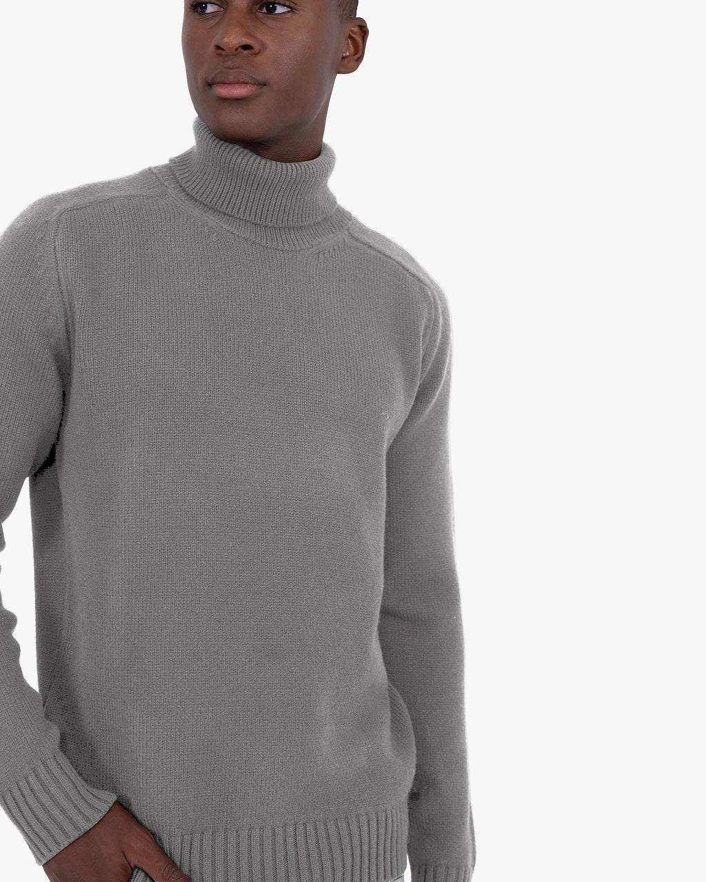 Men's Moritz Turtleneck Sweater - Grey Merino