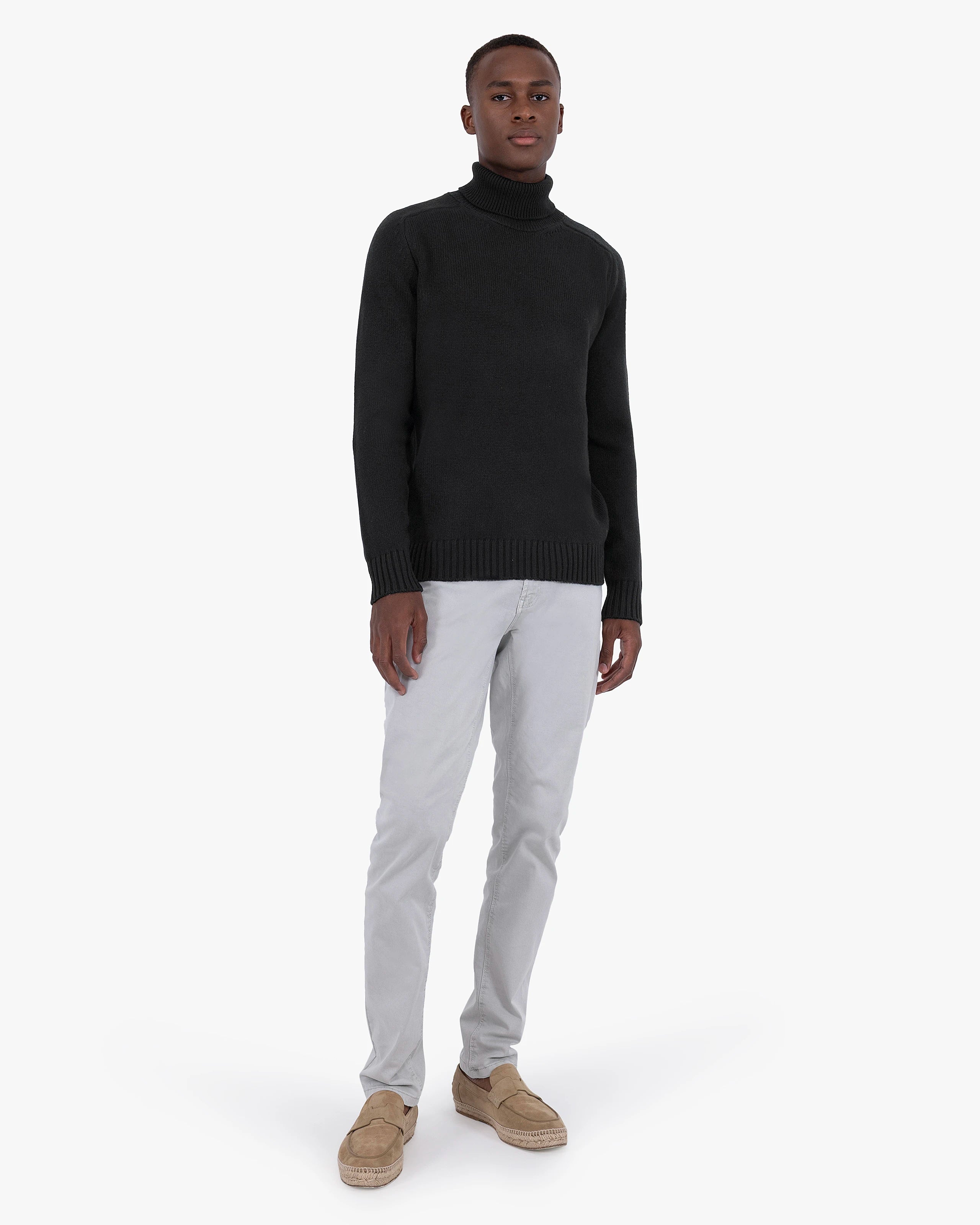 Men's Moritz Turtleneck Sweater - Black Merino
