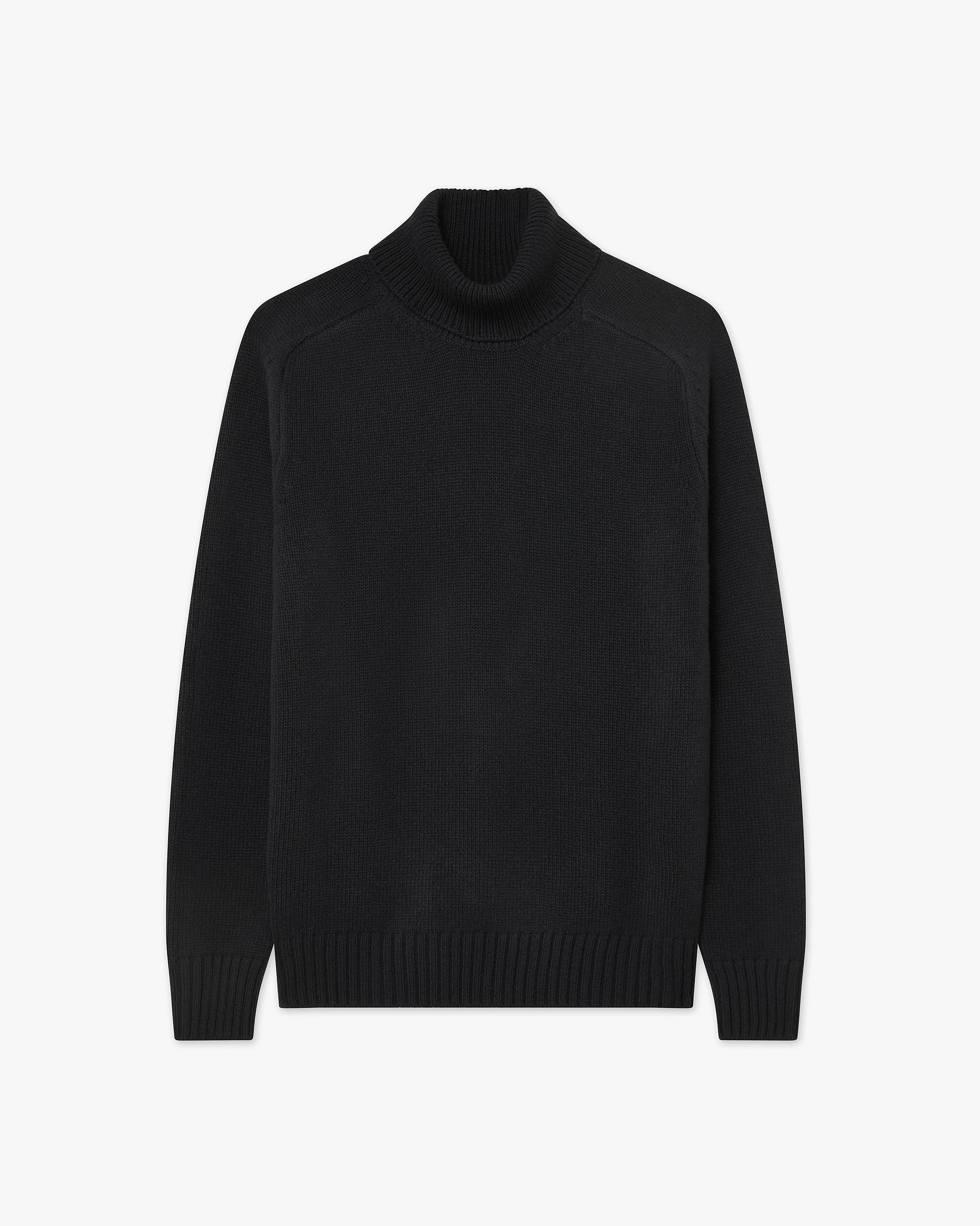 Men's Moritz Turtleneck Sweater - Black Merino