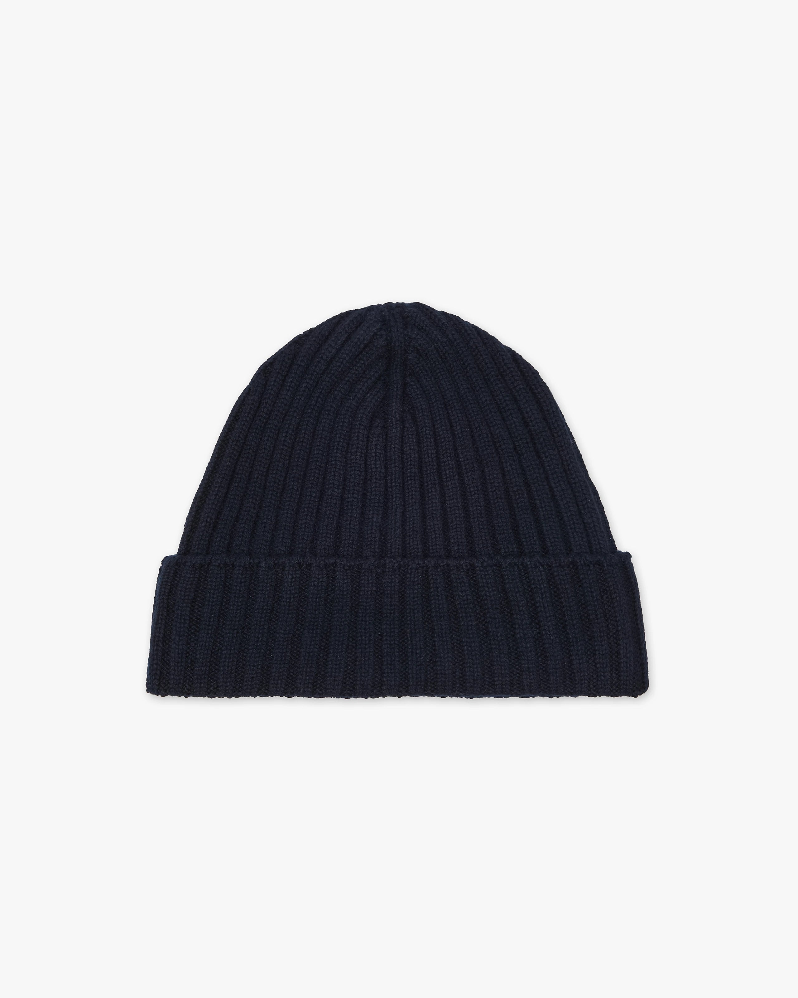 Men's Ribbed Hat - Night Blue Cashmere