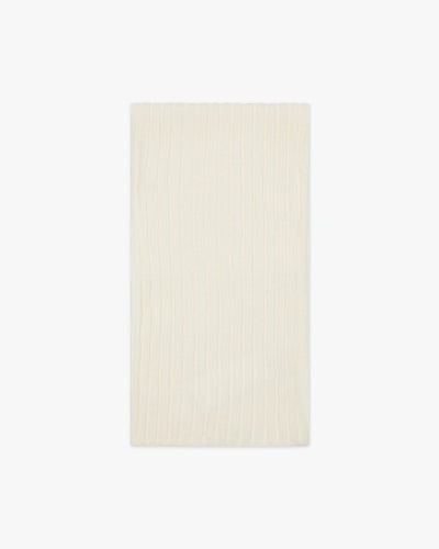 Men's Ribbed Scarf - White Cashmere